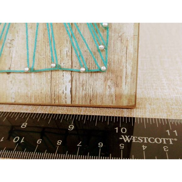 Clipboard Easel String Art Rustic House Heart Wood Frame Note Clip Aqua 8x10 - Picture 6 of 14